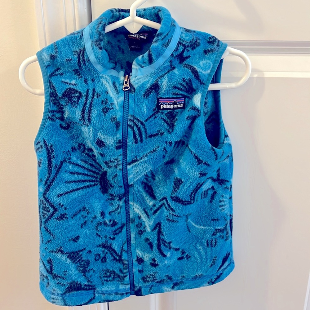 Patagonia Kids Blue Fleece Vest
